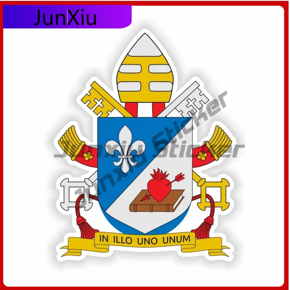 

Pope Leo Xivs Motto And Coat Of Arms Vatican Catholic Sticker Waterproof Decals Waterproof Car Motorcycle Bumper Window Decals
