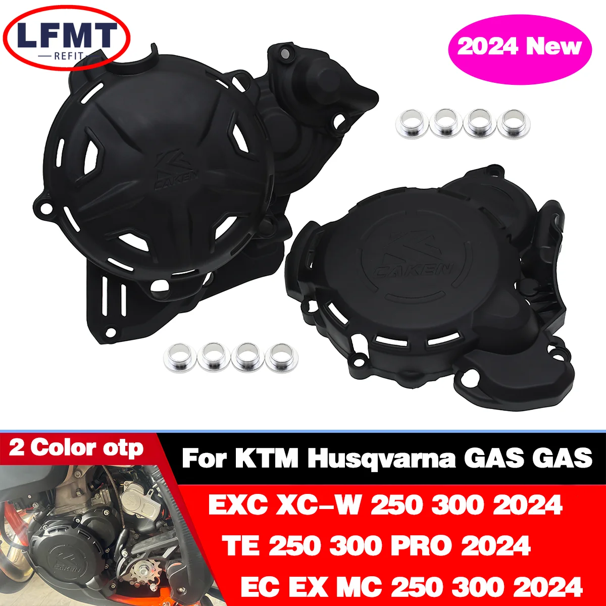 

Motorcycle Accessories Lgnition Clutch Cover Guard Protector Kit For Husqvarna TE250 TE300 TE PRO GasGas EX EC MC 250 300 2024