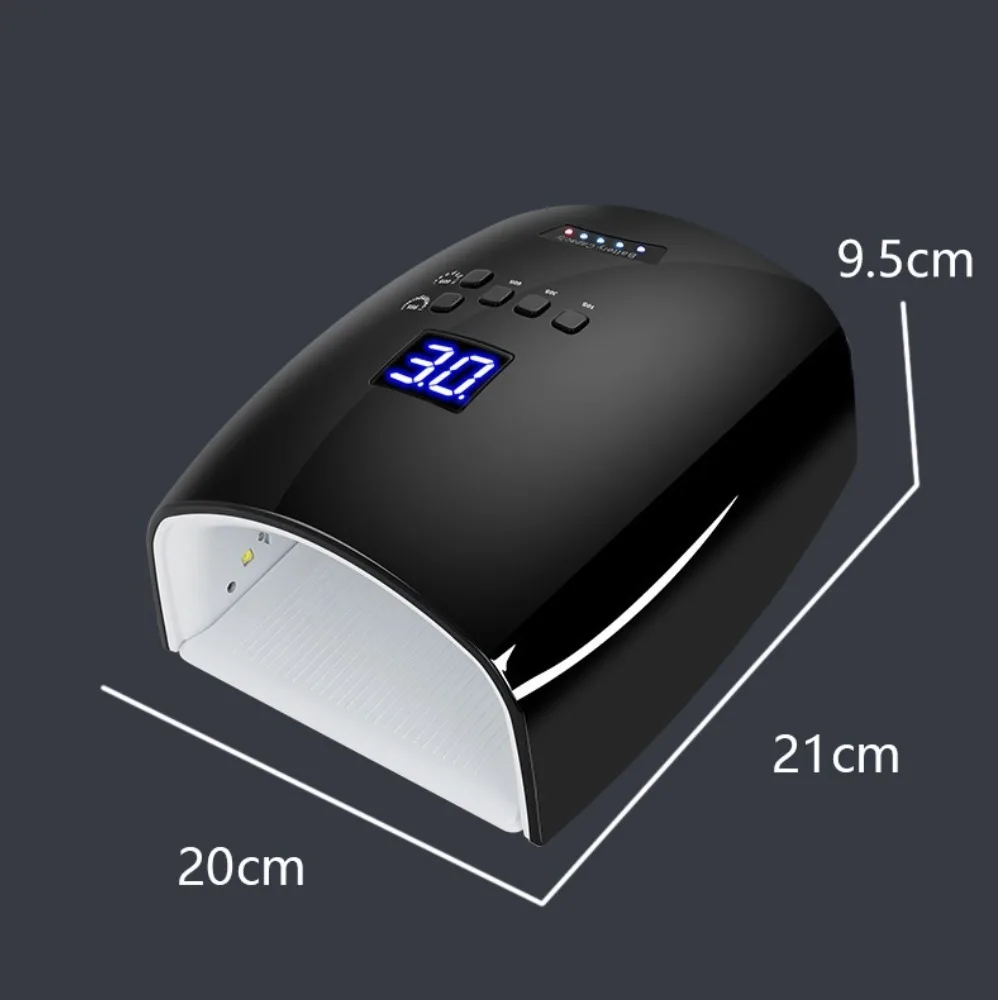 قابلة للشحن الأشعة فوق البنفسجية LED مسمار مصباح 66 واط مصباح للتقليم مع شاشة LCD 3 إعدادات الموقت مسمار الفن مانيكير أدوات للمنزل وصالون