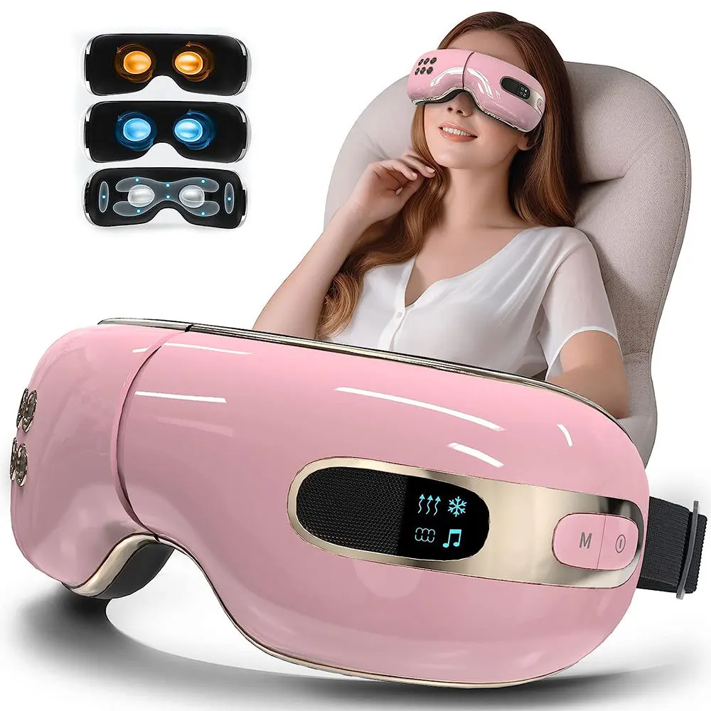 

2024 New Bluetooth Music Smart Electric Eye Massager With Hot and Cold Heat Smart Airbag Vibration Eye