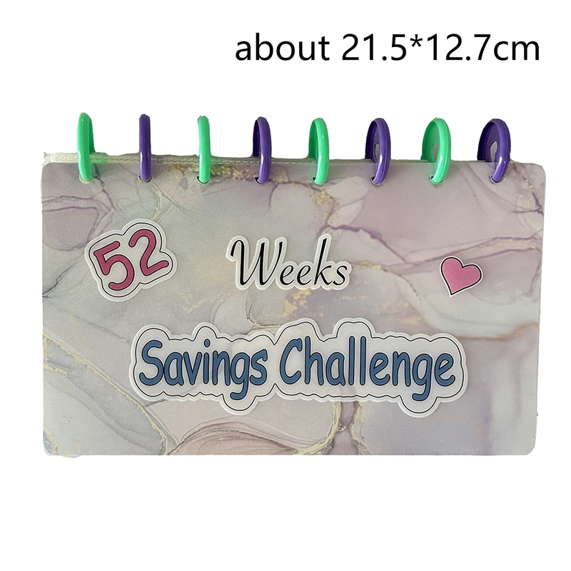 Cartoon Portable Receipt Collection Challenge Money Saving Book Mini PVC Binders