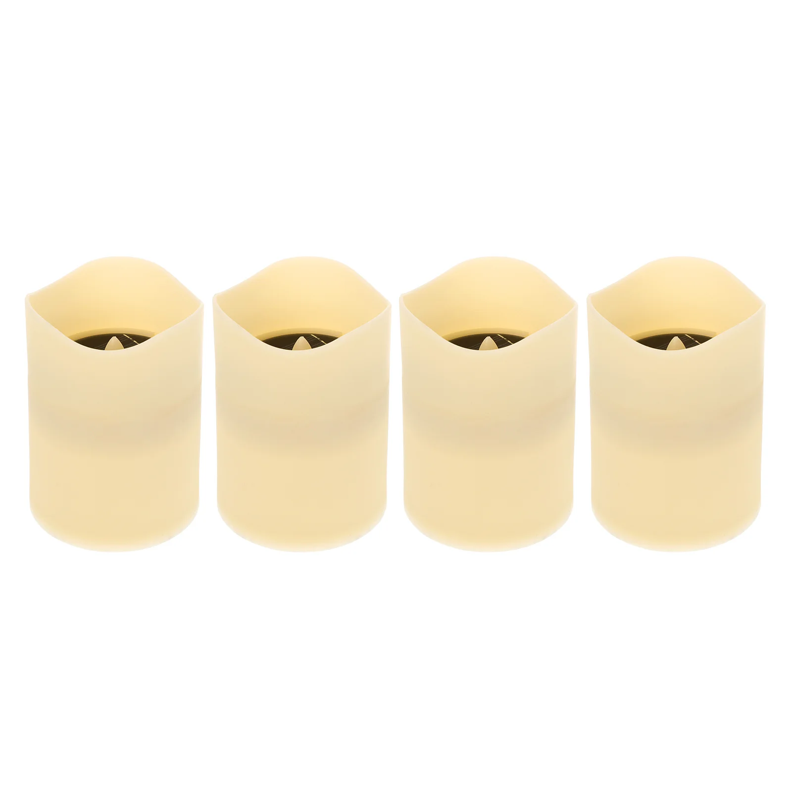 4pcs Led Light Decor Solar Lamps Flameless Decorative Lamp For Night Light Wedding Party Outdoor Indoor Use