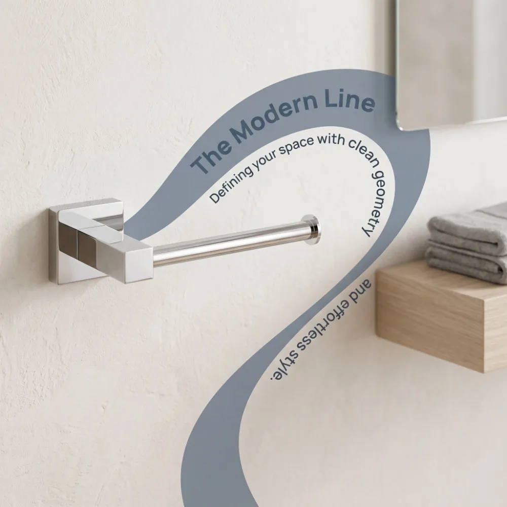 Stainless Steel Roll Paper Holder Wall Mount Sturdy Toilet Paper Holder Practical Silver Tissue Holder Bathroom Kitchen Washroom