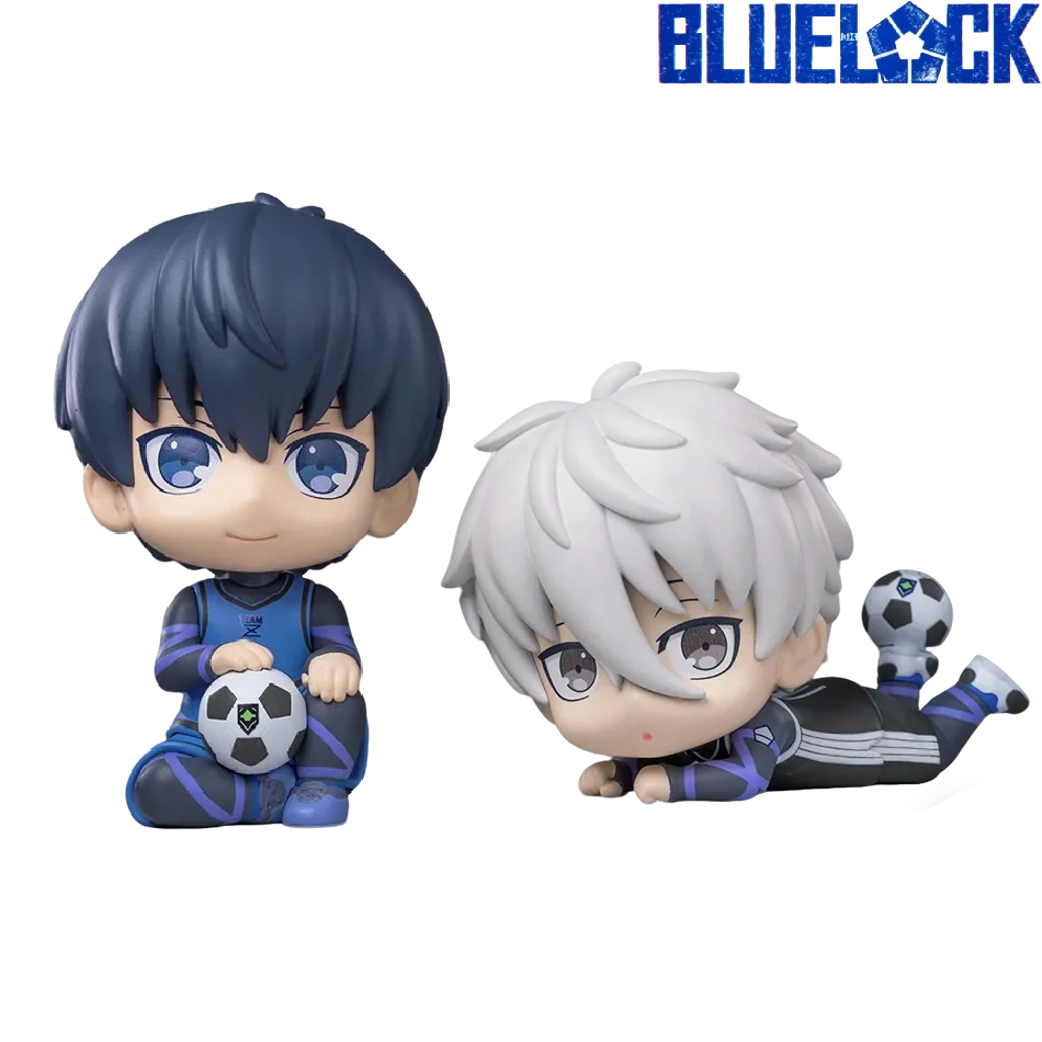 Auf Lager 10cm Blue Lock Anime Figur Q-Version Isagi Yoichi/Nagi Seishiro Actionfigur Sammlermodell Puppe Spielzeug Geburtstagsgeschenke