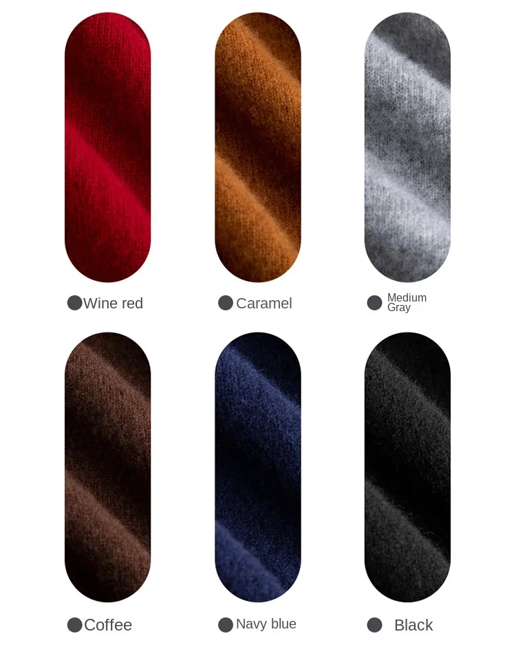 100% reiner Merinowollpullover für Herren, V-Ausschnitt, Strickpullover, große Größen, Kaschmir, Herbst/Winter, neuer Langarmpullover, hochwertige Oberteile – Detail 9