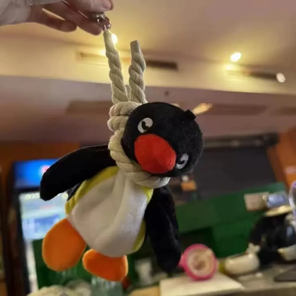 Funny Penguin Doll Keychain Cartoon Penguin Plush Toy Pendant Kawaii Women Bag Accessories Creative Stuffed Animal Doll Keychain