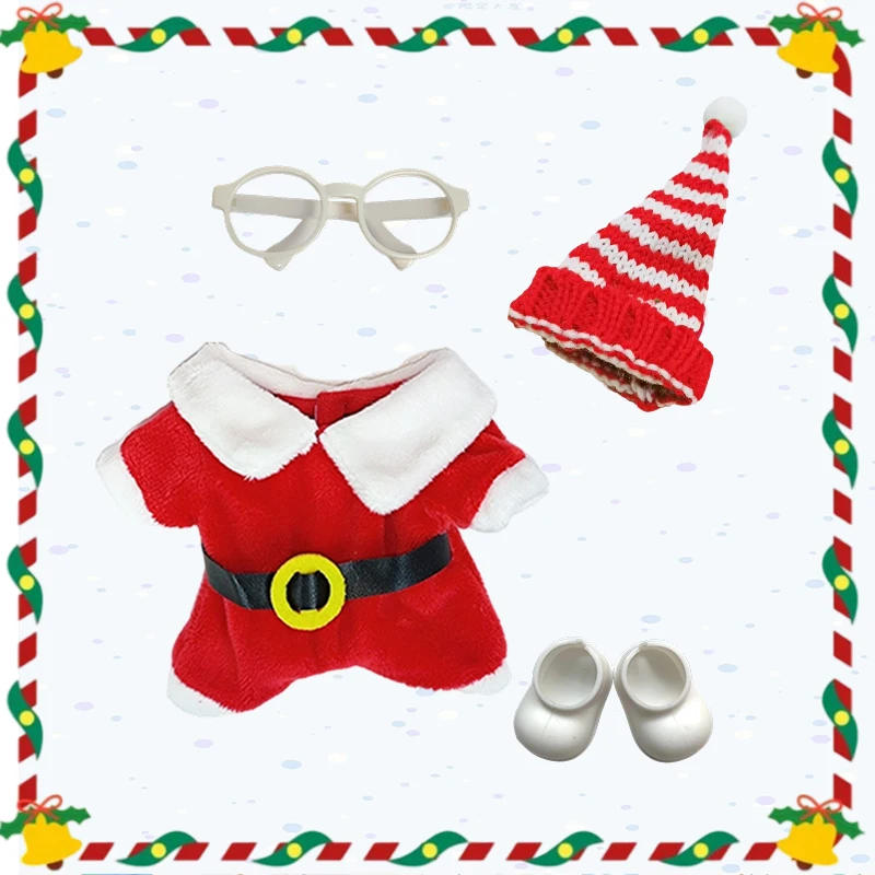 

Mini Plush Doll'S Clothes Outfit Accessories For Korea Kpop Exo Labubu Idol V1 V2 Christmas sweater hat cape suit Clothing Gift