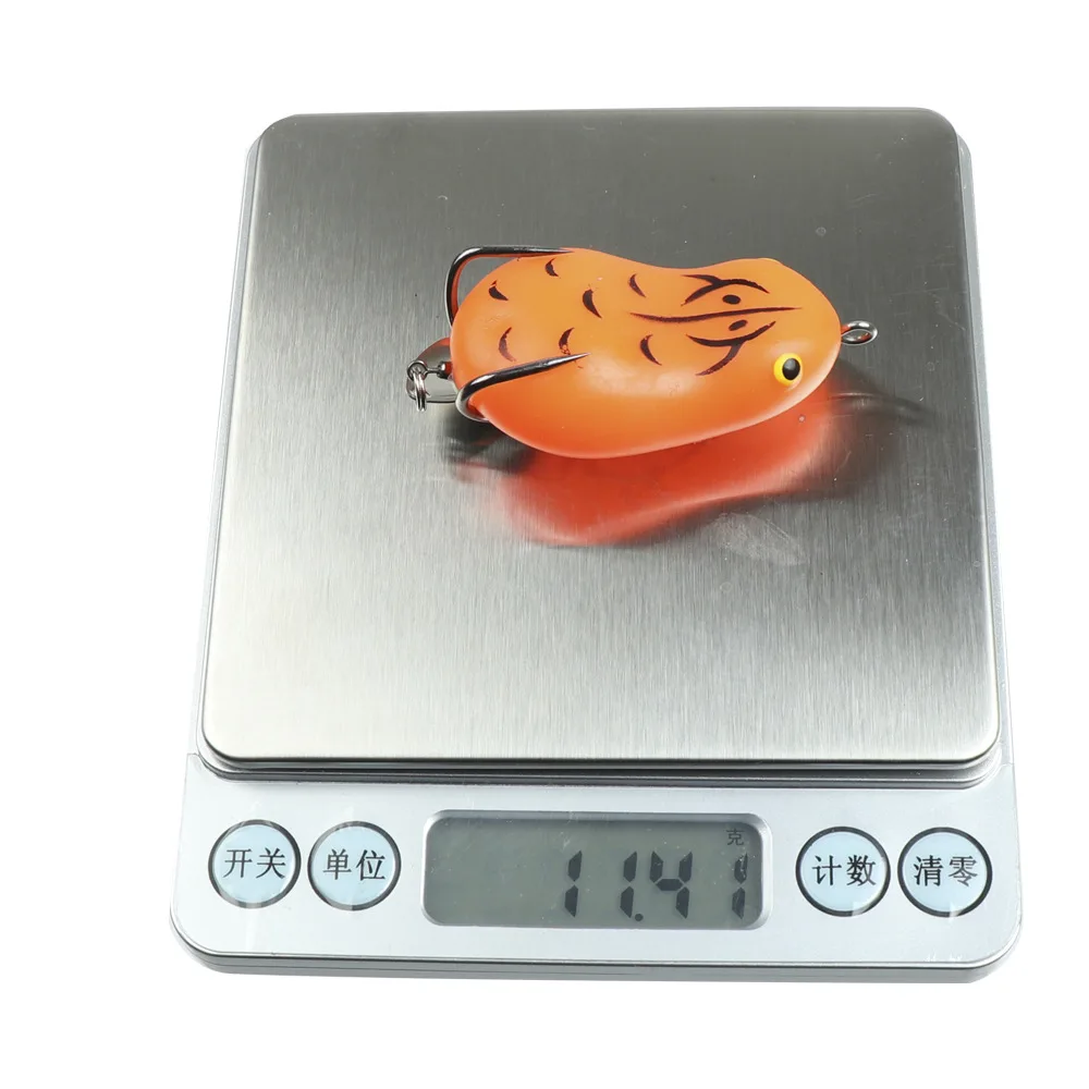Köder, modifiziert, schwarze Pailletten, kleiner Frosch, 7 g/12 g, Kaninchenfrosch, bionischer Angelköder, Froschköder – Detail 3