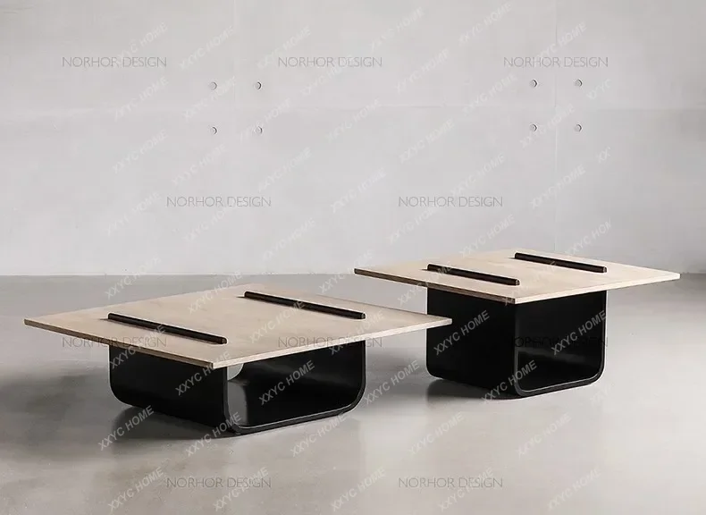 N Nordic Master Minimalist Creative Design Solid Wood Modern Coffee Table Square Living Room Side Table Corner Table