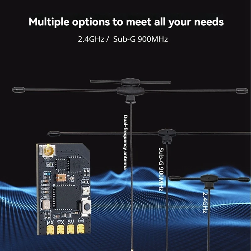 For Radiomaster XR1 2.4Ghz/900Mhz Dual-Band Nano Expresslrs Receiver Multi-Frequency For FPV Drone DIY Parts