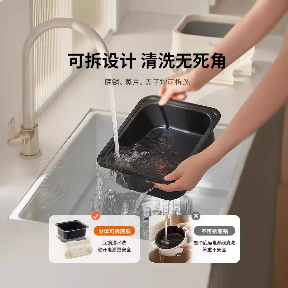 220V Electric Food Steamers Home Kitchen Appliance Multifunctional 3-Layer Steam Cooker