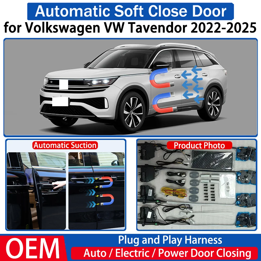 

for Volkswagen VW Tavendor 2022-2025 Car OEM Automatic Soft Close Door Electric Suction Kit Auto Power Closing System Plug＆play