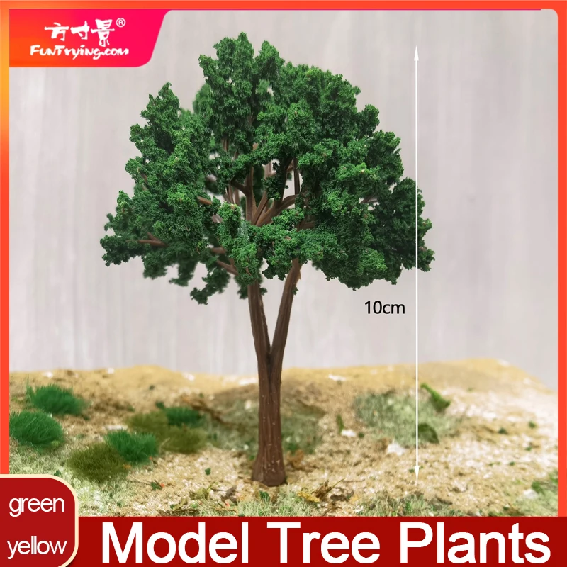 10cm 6PCS Model Tree Hot Selling Ho Scale Model Green Tree Field Military Sand Table Layout Material