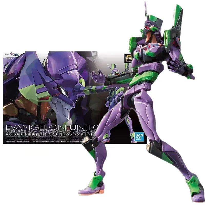 

Bandai Genuine RG 1/144 EVA EVANGELION-01 UNIT-01 Anime Action Figure Assembly Toys Collectible Model Kit Decorative Toy Gifts