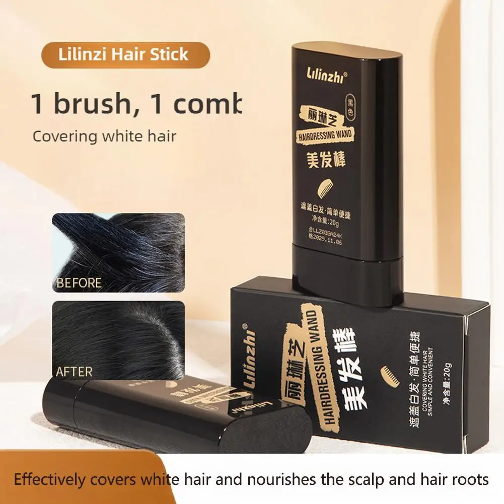 

Disposable Plant-Based Hair Root Touch Up Pen Temporary Hair Dye Stick with Natural Whitening Effect Magic Cover Gray Hair Tool