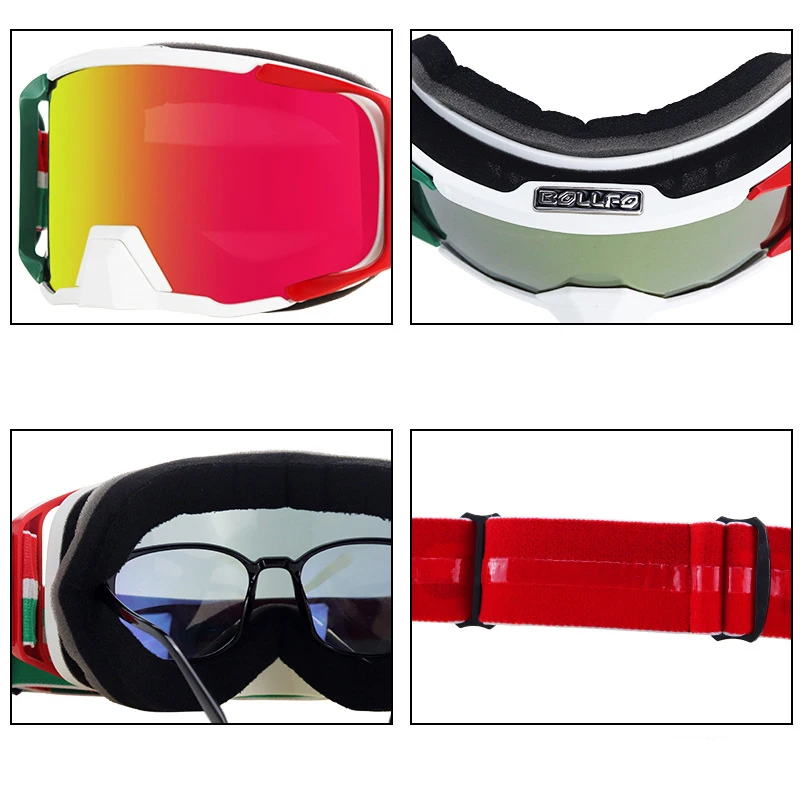 Outdoor Skiing Glasses for Men Women, Windproof Eyewear, Anti-UV, Dustproof, Snowboard, Cycling, Motorcycle, Protective Googles