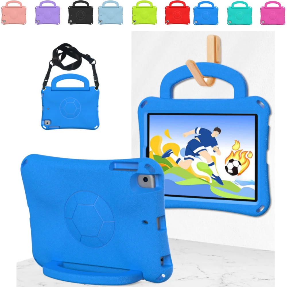 

Детский чехол из ЭВА для iPad mini 1, 2, 3, 4, 5, 7,9 дюйма, мягкая футбольная сетка, противоударный чехол для планшета с ручкой и плечевым ремнем