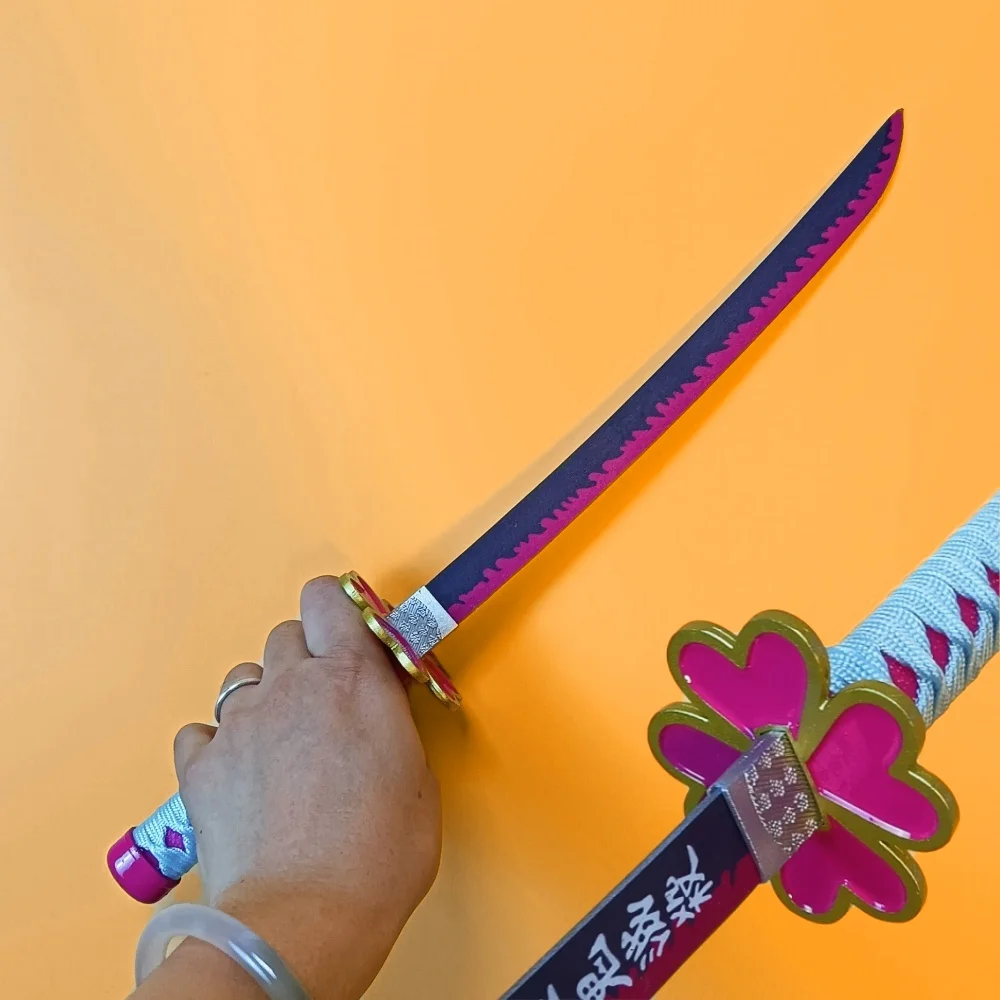 16인치 42cm 카타나 진짜 일본 카타나 사무라이 검 애니메이션 코스프레 소품 플라스틱 칼 닌자 검 닌자 칼 날이 없는 장난감 선물