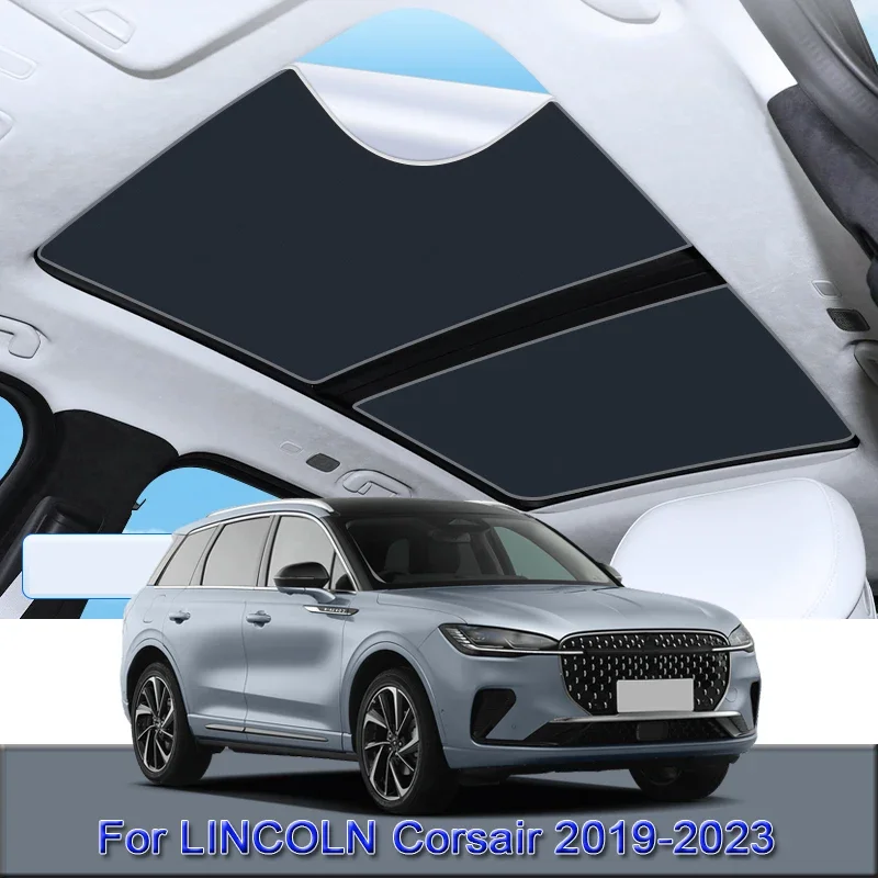 

For LINCOLN Corsair 2019-2023 2024 Car Electrostatic Adsorption Sunroof Sunshade Heat Insulation Skylight Sticker Auto Accessory