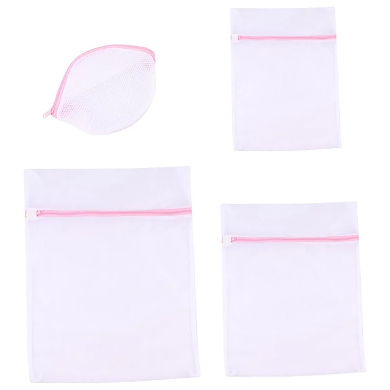 ABJN-4Pcs Wäscherei-Waschbeutel, Netzschutztaschen für Reisen, Wohnheim-Design für empfindliche Kleidung