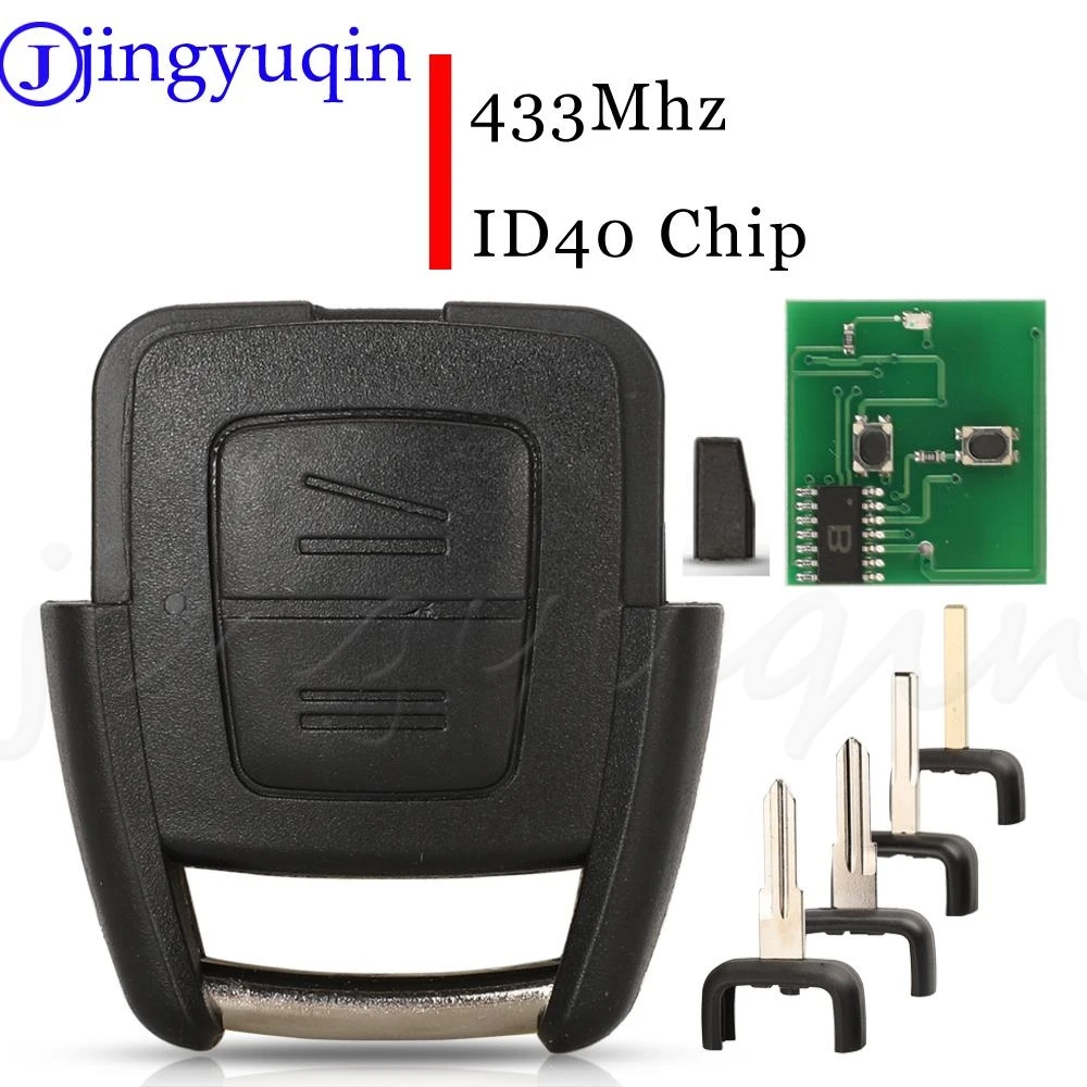 Jingyuqin-llave remota de coche con 2 botones, Chip ID40 de 434Mhz para Opel Zafira Astra g a Fod 93176615 BOSCH TS ASTRA System