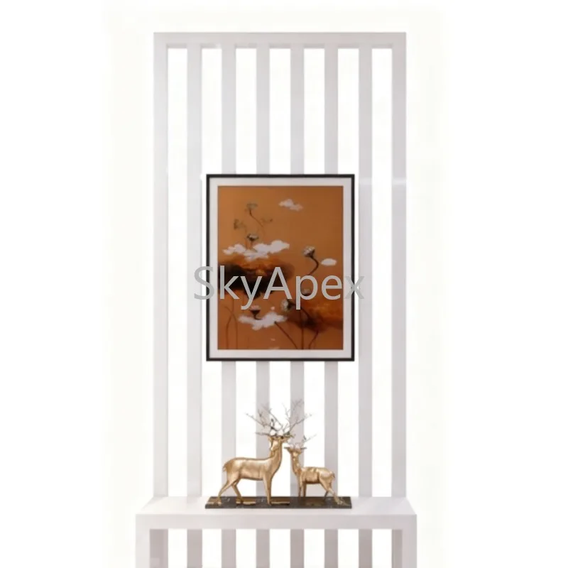 Simple Modern Living Room Screen Partition Entrance Cabinet White Decorative Foyer Entrance Customization Stylish Durable Stable