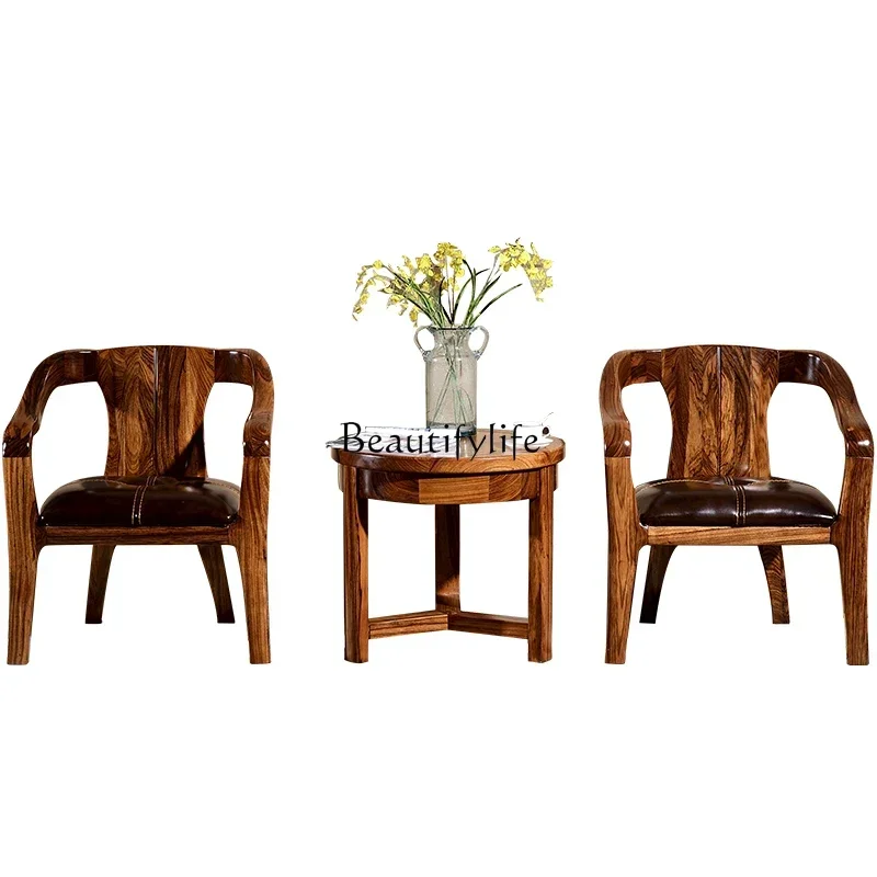 

ls 42LModern Chinese ebony single sofa chair living room solid wood leisure chair