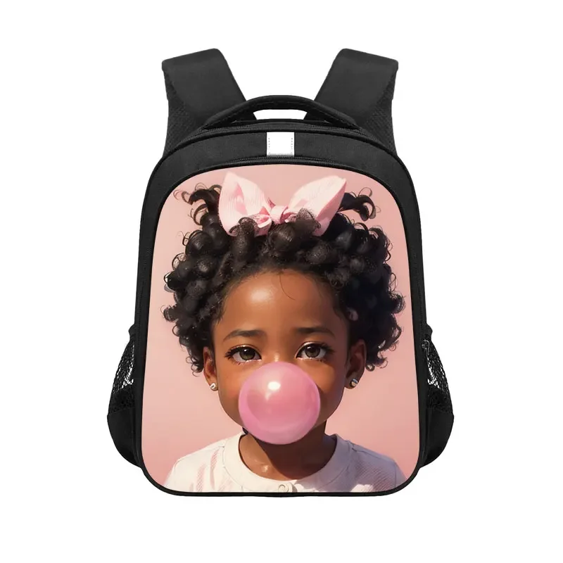 American Afro Girls Print Backpacks Melanin Latino Africa Women Rucksack Children School Bags Ladies Laptop Daypack Travel Bag