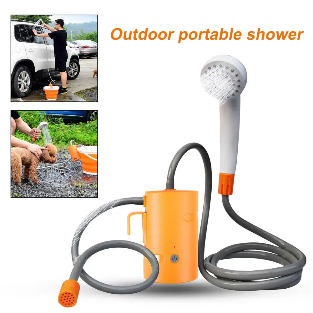 4L/Min Camping Shower Pump with Shower Head Electric Rechargeable Travel Shower Travel Car Washing Hiking Flowering Plant Shower