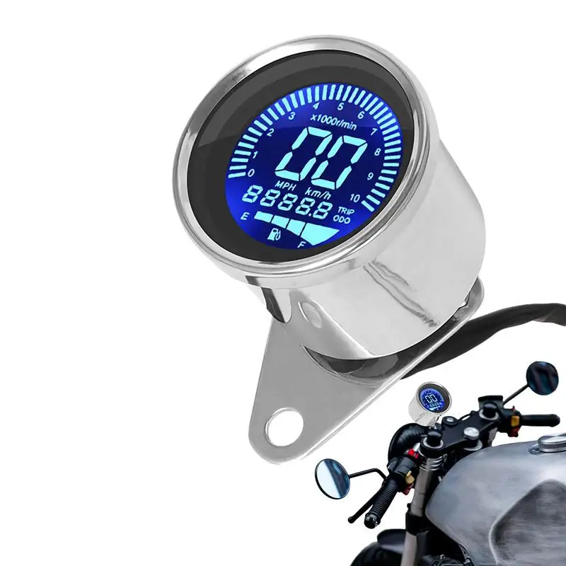 

Motorcycle Tachometer Waterproof LCD Speedometer Odometer With Bracket 10000 RPM DC 12V Mile Meter Gauge For Most Motorcycles