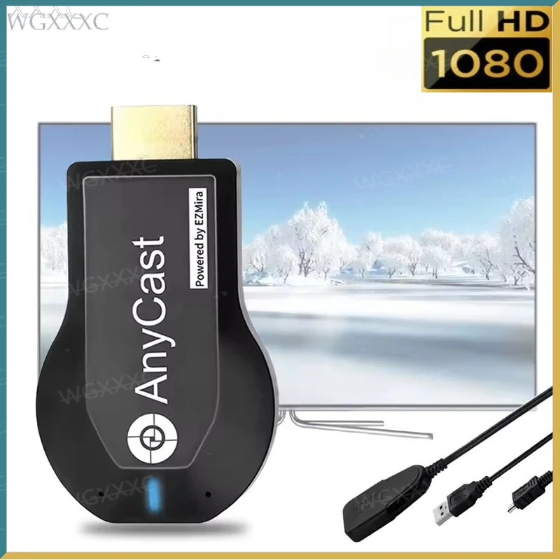 AnyCast HD 1080P pantalla WiFi inalámbrica TV Dongle receptor compatible con HDMI TV Stick M2 Plus para DLNA Miracast para Airplay para PC