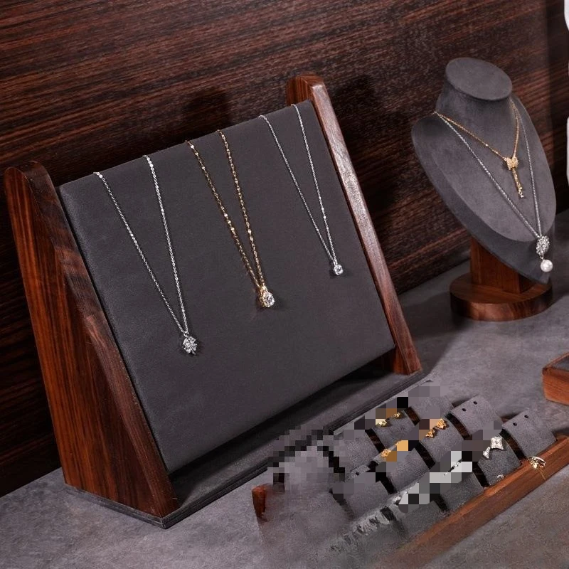 جوز مخملي من الألياف الدقيقة، عداد مجوهرات، دعائم عرض، أرفف زينة المجوهرات، نوافذ متجر المجوهرات