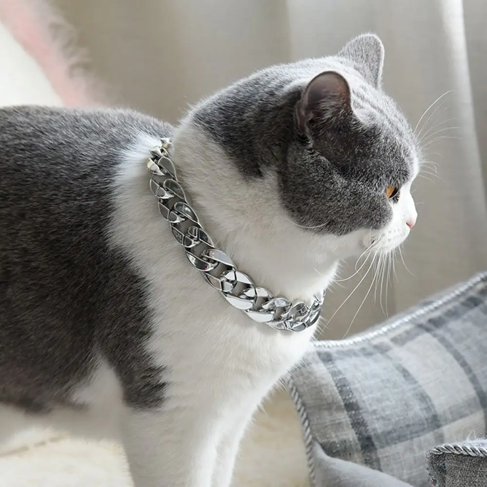 Fashion Chain Collar Pet Necklace Cat Dog Gold Necklace Adjustable Chain Dog Collar Pet Jewelry Accessories for Small Medium Dog