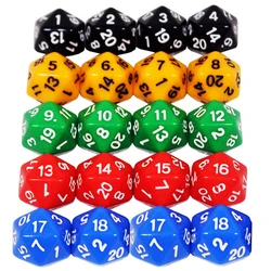 10PCS Math Games 20 Sided Polyhedra Dice 20MM Montessori Learning Activities Juegos Educativos Para Niños Kids Party Favors