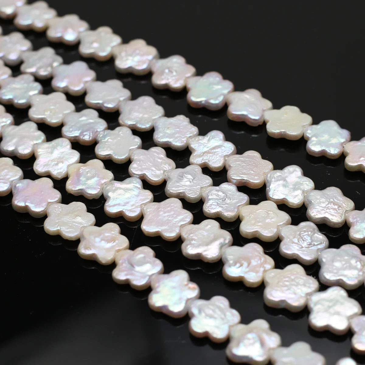 

12x12mm 5A Natural Freshwater White Baroque Plum Blossom Pearl Bead Jewelry Make DIY Necklace Bracelet Accessories Wedding Gift