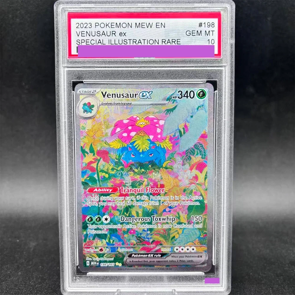DIY TCG Collection Card Rating Card 2023 MEW 198/165 SAR Copy 10Points Rating Card Anime Game Gift Toy