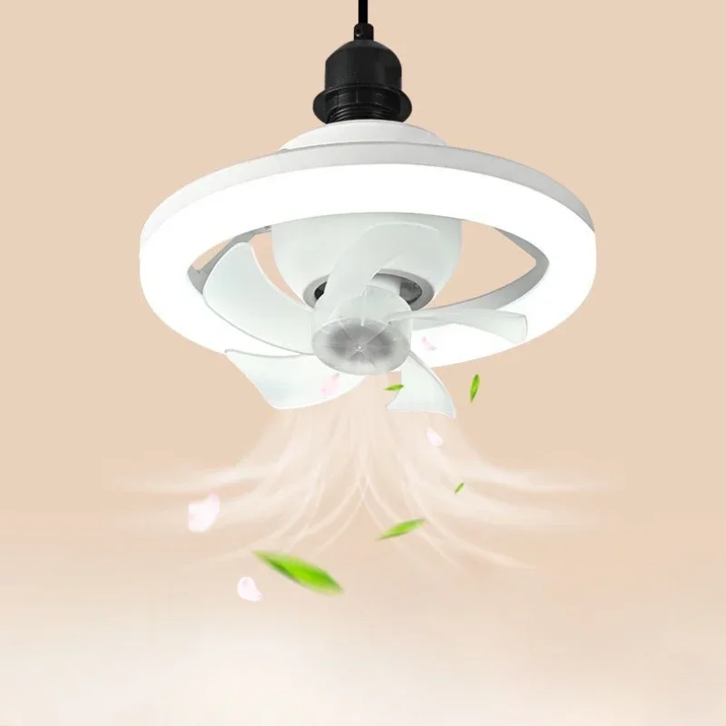 Plafondventilator Met Verlichting Rgb Led Lights E27 360 ° Bewegende Afstandsbediening Voor Slaapkamer Woonkamer Decor Huis Stille Plafondlamp