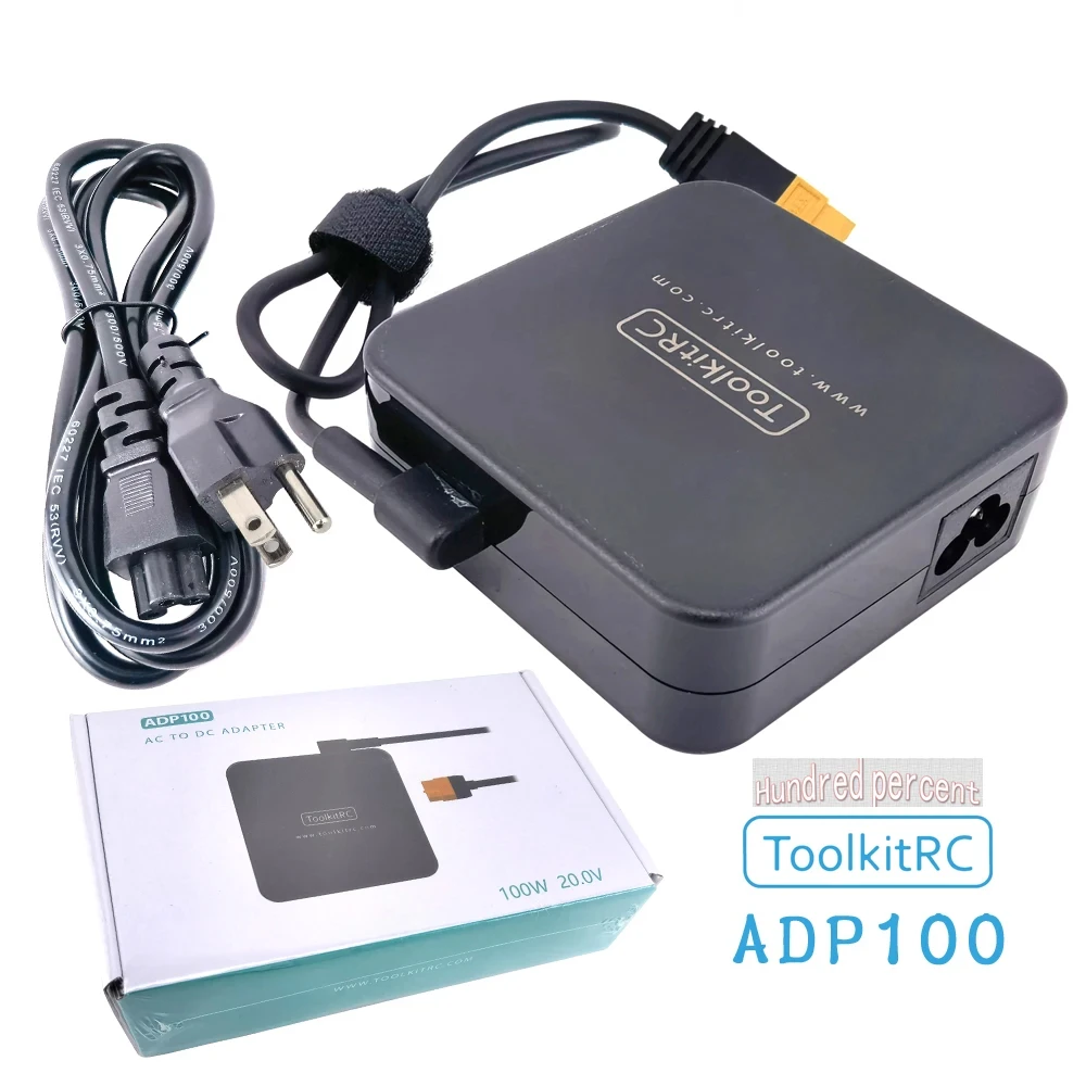 

ToolKitRC ADP100 Блок питания 100 Вт 20 В с выходовым адаптером XT60 для зарядного устройства M6D M6 M7 M6DAC ISDT Q8 Q6 GT Power Hota HTRC SkyRC