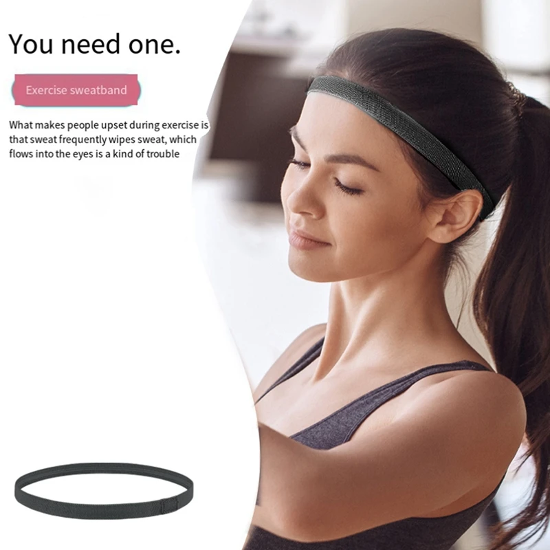 10Pcs Sports Antiperspirant Belt Non-Slip Hair Fixed Belt Riding Fitness Sweatband High Elastic Skin-Friendly Silicone