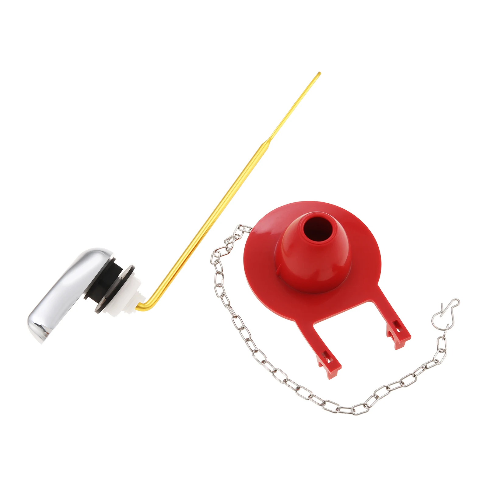 

Universal Bathroom Toilet Handle Replacement Kit Front Mount with 2-Inch Rubber Toilet Flapper Replacement Toilet Tank Parts