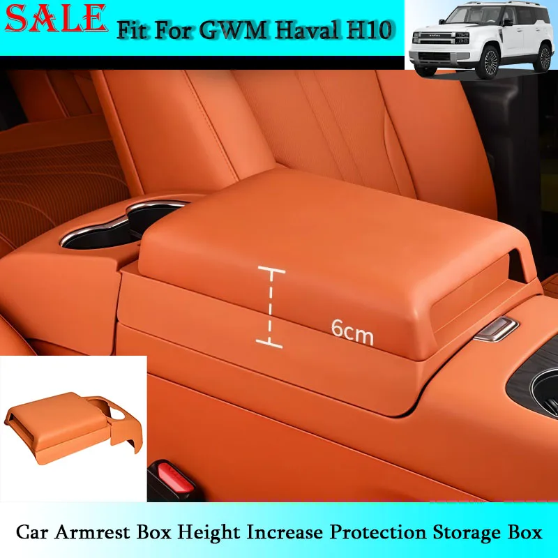 Fit for GWM Haval H10 2026 Car Armrest Box Height Increase Protection Storage Box Car Interior Upgrade and Modification Supplies