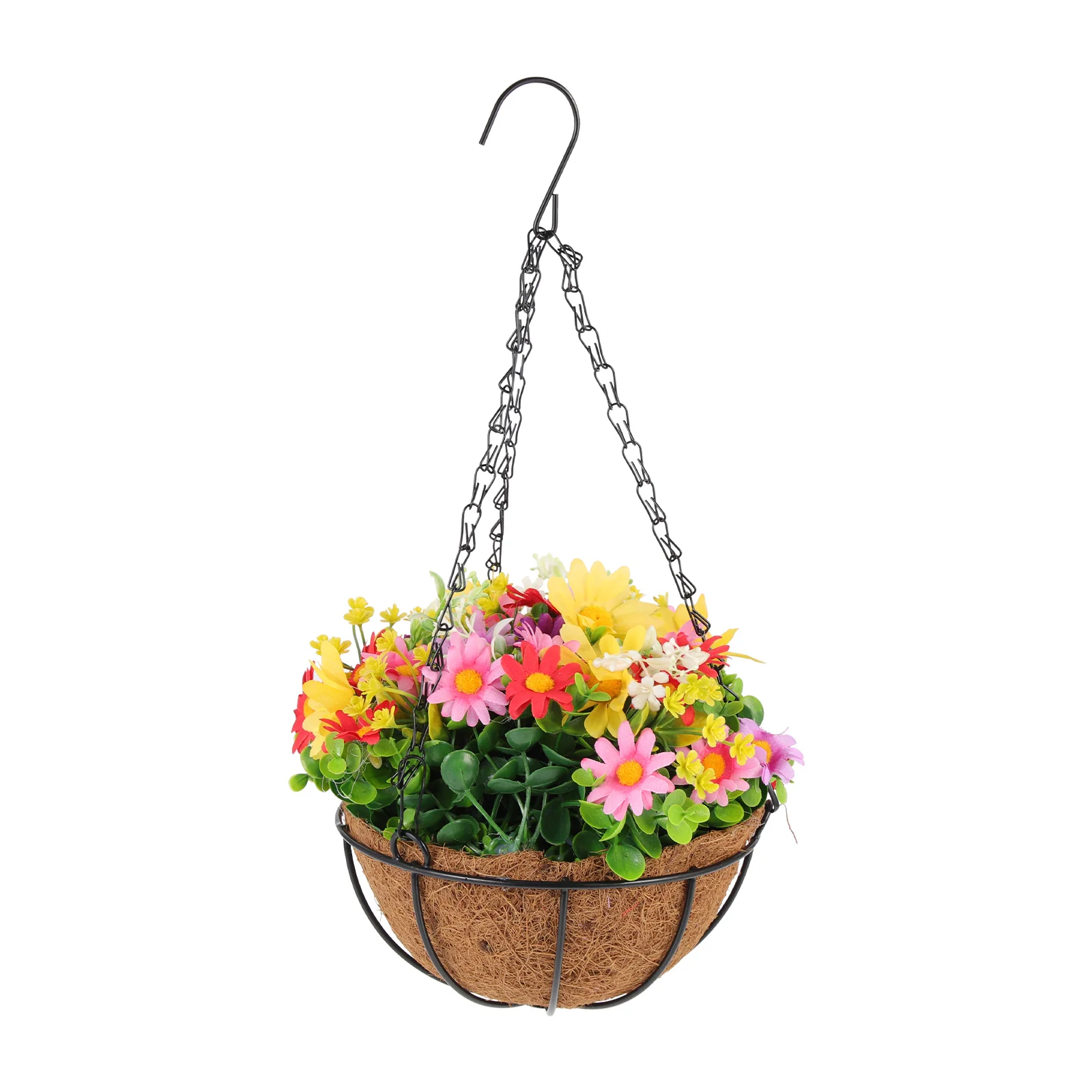 

Cradle and Flower Pot Hanging Ornaments Decor Container Home Flowerpot Flowers Garden Basket Coir Plant Fake