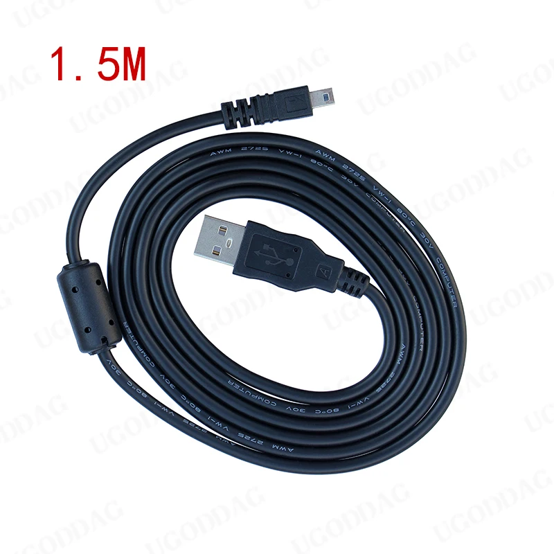 Mini 8p UC-E6 Digital Camera USB Data Cable USB Mini 8 Pin Data Cable for Nikon CoolPix Fuji Panasonic Olympus Sony 150cm 1.5M