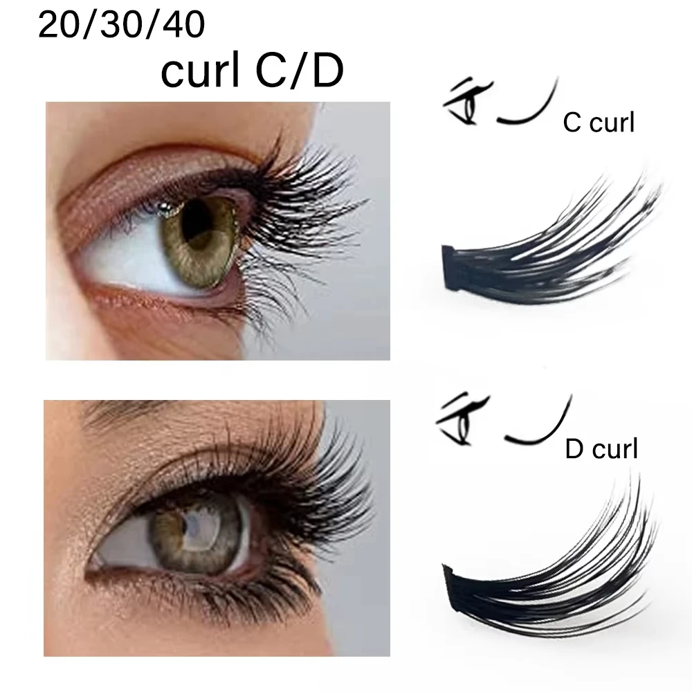 1/boîte 60 paquets 20D-40D cils de vison 3D russie 0.07mm C/D curl cils de vison cils individuels outils de maquillage naturel en gros