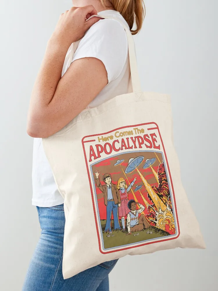 

Here Comes The Apocalypse Tote Bag supermarket folding bag Cloth bags Canvas bag tote screen