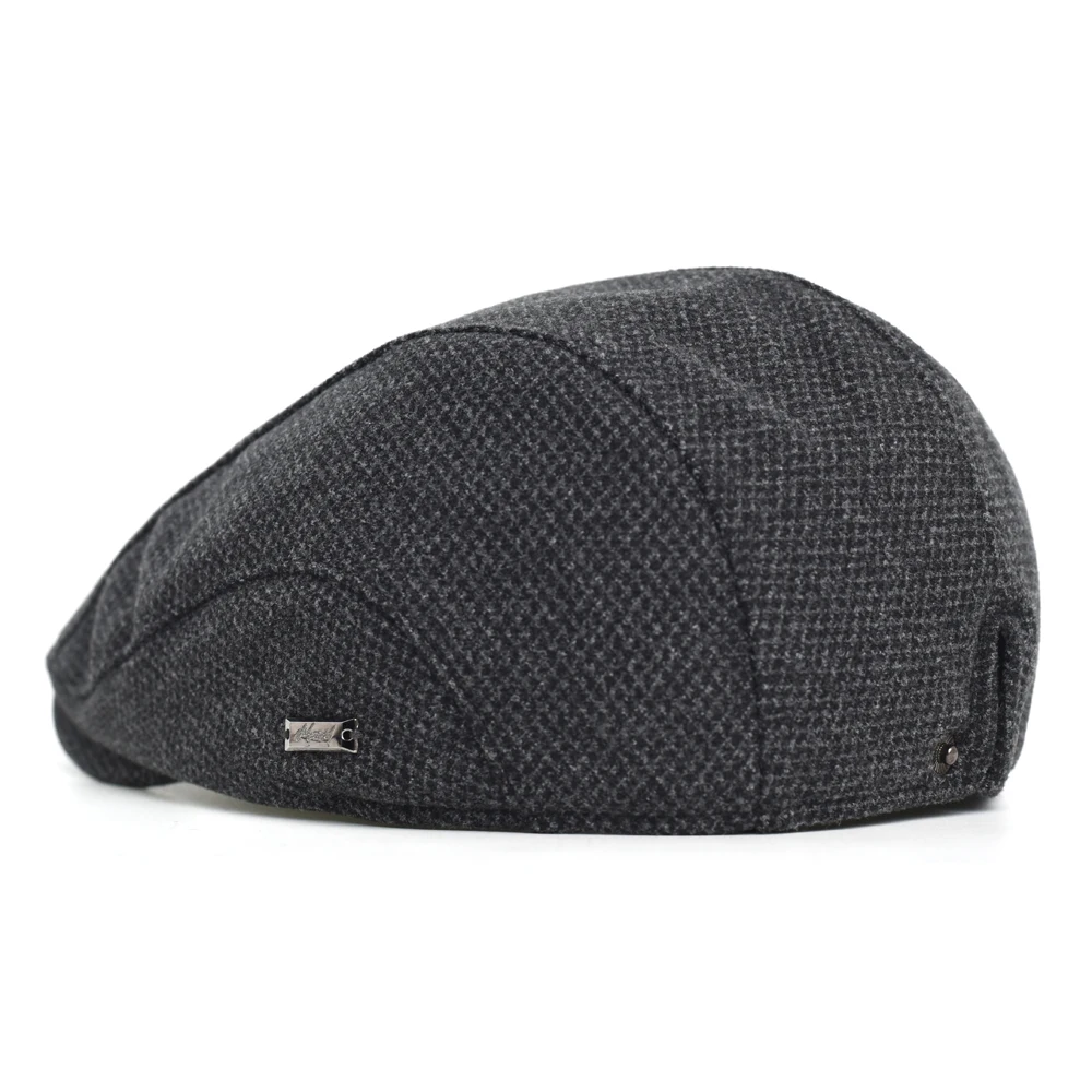 Winter Herbst Warme Zeitungsjunge Mütze Männer Frauen Plaid Dicke Vintage Casual Berets Mode Flachen Hut Schirmmütze Einstellbar – Detail 7