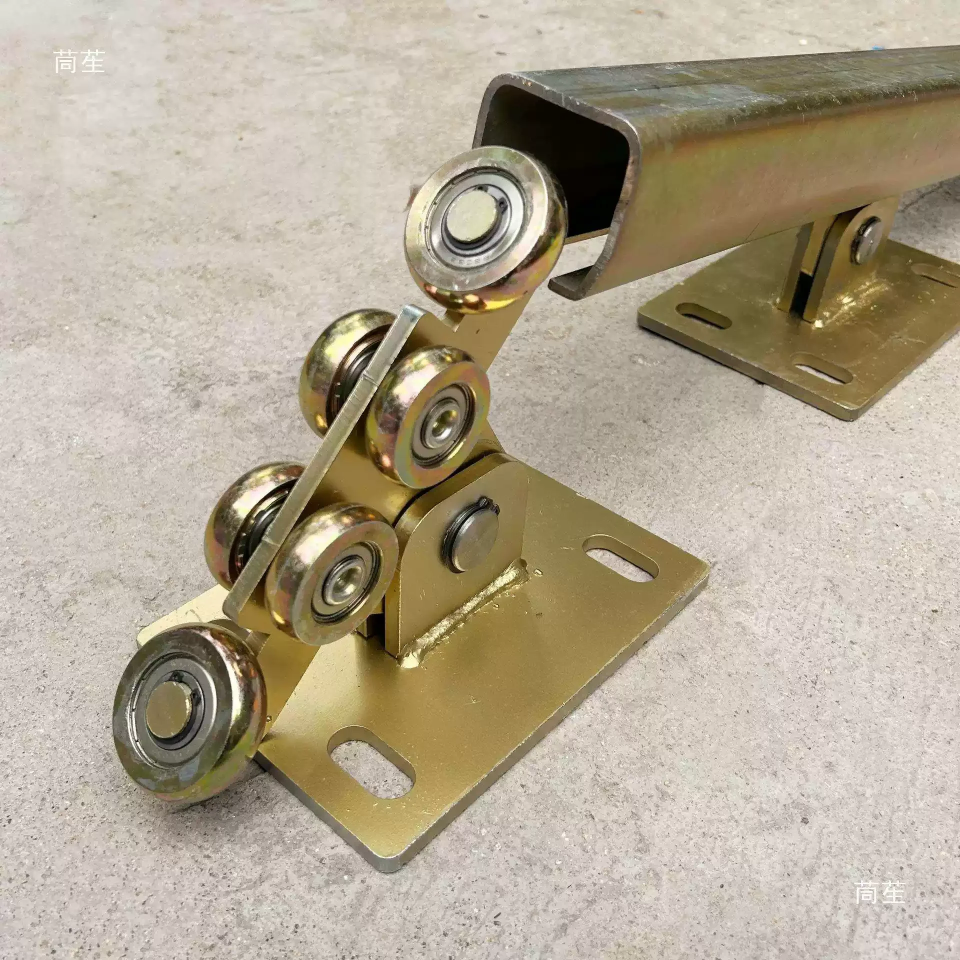 heavy-duty-sliding-door-track-pulley-kit-courtyard-trackless-door-hardware-load-up-to-300kg