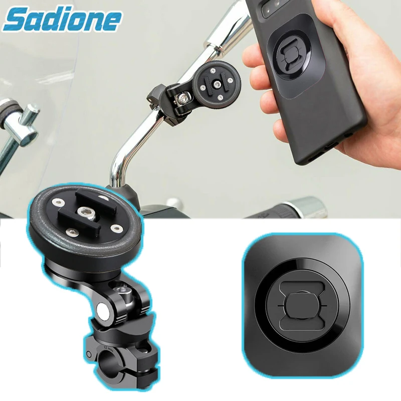 Scooter Smartphone Holder Connect Motorcycle With Anti-vibration For 10-16mm Mount-Mirror Mobile Stand Cellphone Adapter Sticker