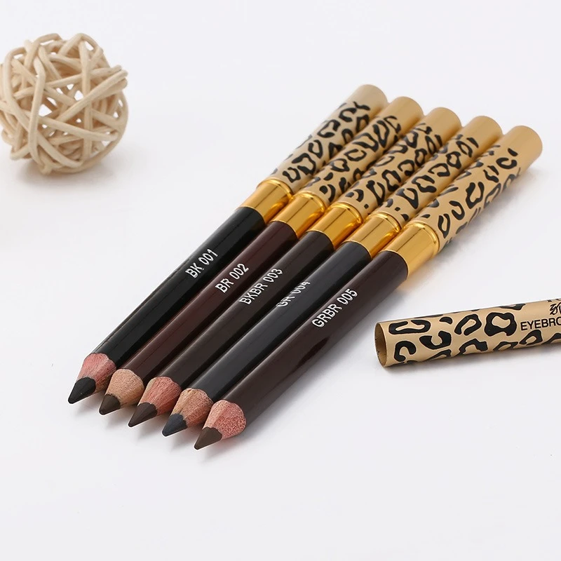 Lasting Color Double Head Eyebrow Pencil with Brush Waterproof Brow Tattoo Tint Liner Pen Waterproof Eyebrow Enhancers Cosmetics