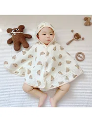 2024 New Baby Super Soft Hooded Toddler Bathrobe Essential Bath Towel for 0-6 Months Perfect for Baby Gifts